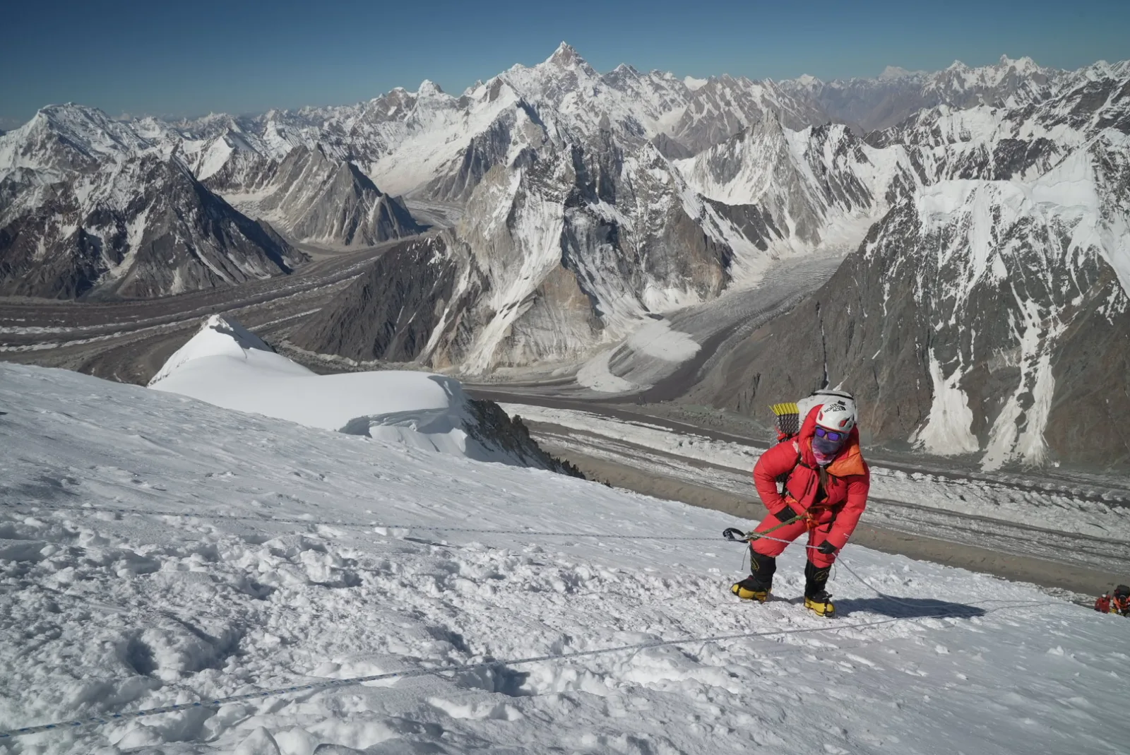 The climb to camp III
